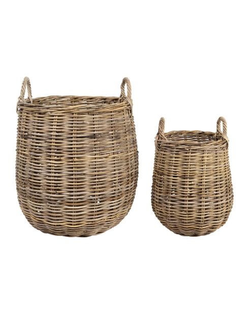 Lot de panier oblong Java naturel - 2 pièces