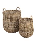 Lot de panier oblong Java naturel - 2 pièces