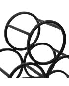 Porte 6 bouteilles Campagne noir - 31x12.5x28 cm