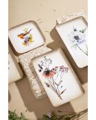 Plateau Rouge-Gorge multicolore - 16x16 cm