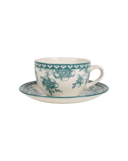 Tasse avec soucoupe café Lison émeraude - 22 cl