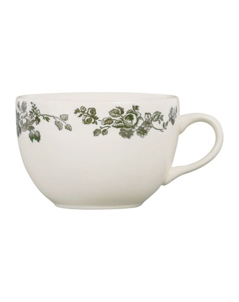 Tasse à thé avec soucoupe Faustine verte - 23 cl
