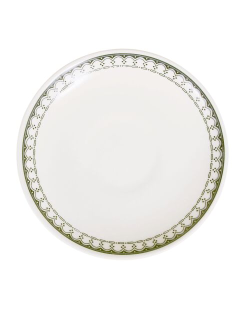 Tasse à thé avec soucoupe Faustine verte - 23 cl