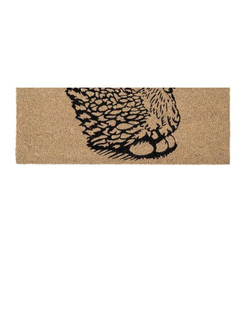 Paillasson poule Campagne naturel/noir - 73x43 cm