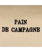 Sac à pain en coton Campagne noir - 18.5 x 12 x 50cm