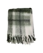 Plaid Selestina in tartan kaki - 170 x 130 cm