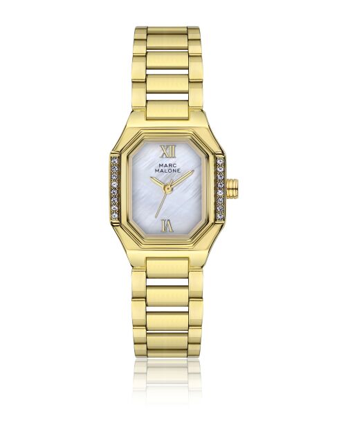 Montre femme analogique en acier inoxydable Royal Glow dorée