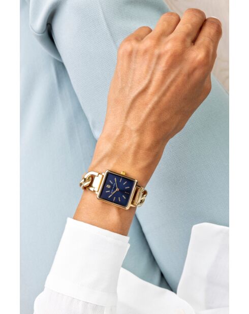 Montre femme analogique en acier inoxydable Julie dorée