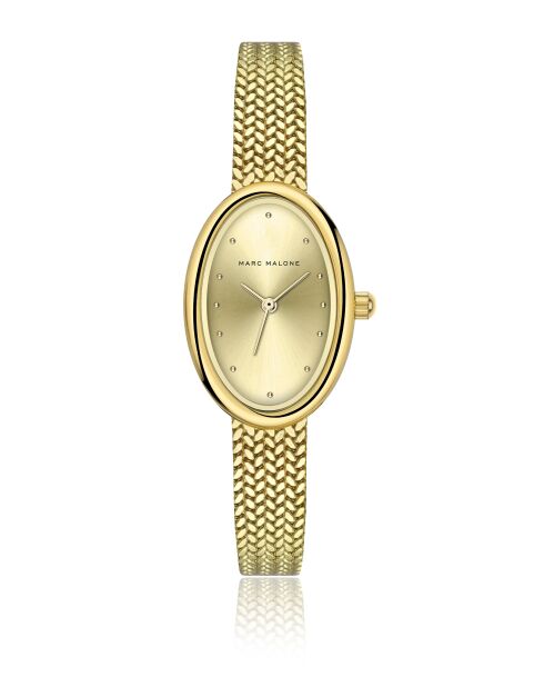 Montre femme analogique en acier inoxydable Golden Bliss dorée