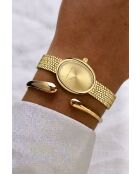 Montre femme analogique en acier inoxydable Golden Bliss dorée
