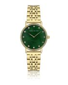 Montre femme analogique en acier inoxydable Luna dorée