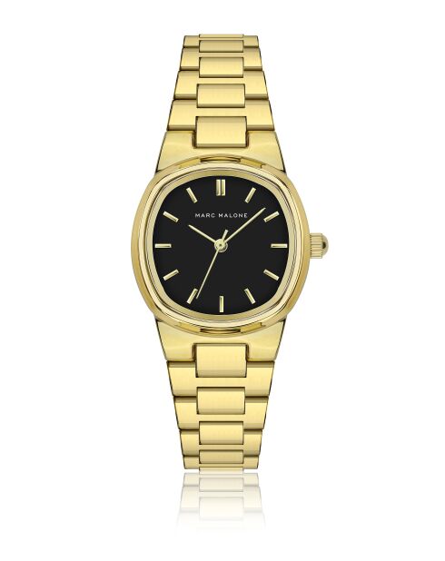 Montre femme analogique en acier inoxydable Nylo dorée