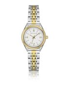 Montre femme analogique en acier inoxydable argenté/doré