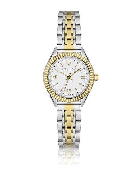 Montre femme analogique en acier inoxydable argenté/doré