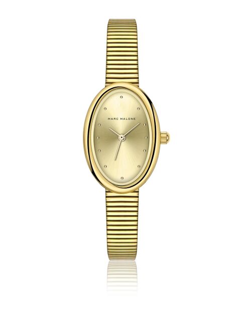 Montre femme analogique en acier inoxydable Gold Whisper dorée