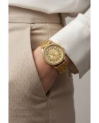 Montre femme analogique en acier inoxydable Zavelle dorée