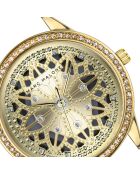 Montre femme analogique en acier inoxydable Zavelle dorée