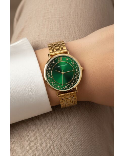 Montre femme analogique en acier inoxydable Noritha dorée