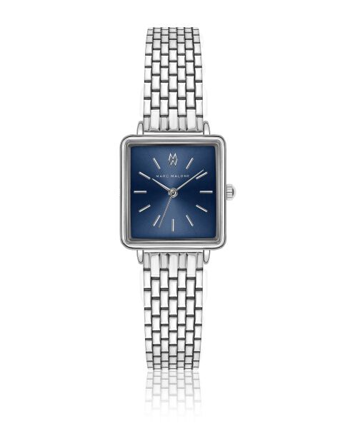 Montre femme analogique en acier inoxydable Lunar Silk argentée