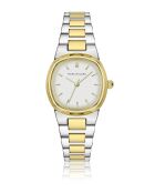 Montre femme analogique en acier inoxydable Korsen Vector argentée /dorée