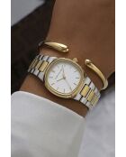 Montre femme analogique en acier inoxydable Korsen Vector argentée /dorée