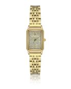 Montre femme analogique en acier inoxydable Aurora dorée