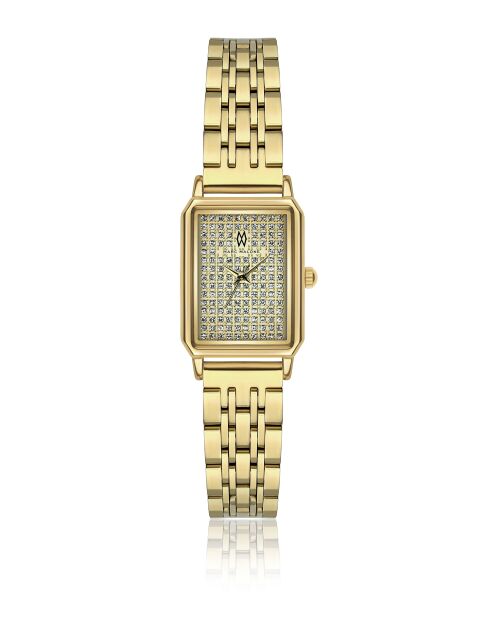 Montre femme analogique en acier inoxydable Aurora dorée