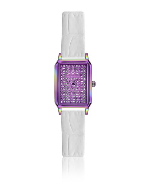 Montre femme analogique en cuir Cyntra Blanc