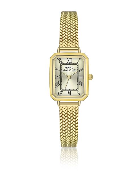 Montre femme analogique en acier inoxydable Telos Orbit dorée