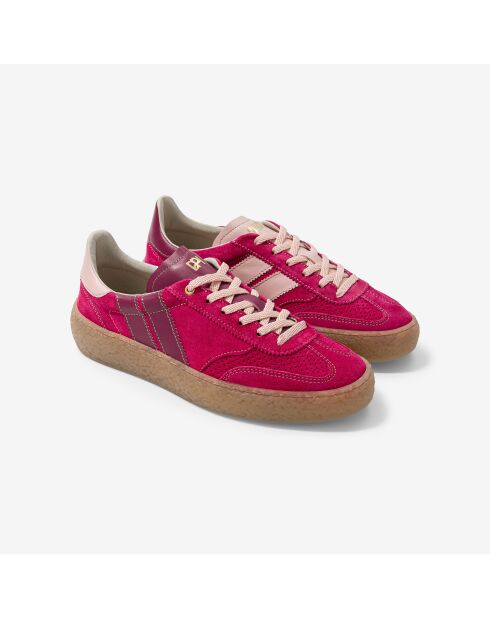 Baskets en cuir Des Petits Hauts - Fuchsia roses