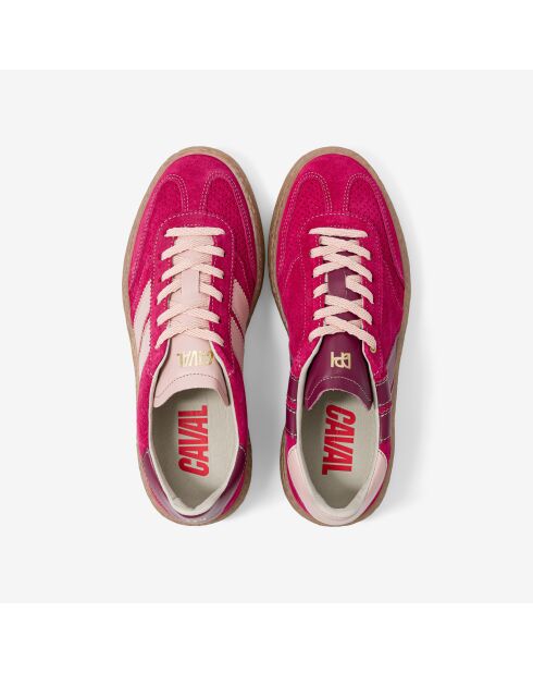 Baskets en cuir Des Petits Hauts - Fuchsia roses