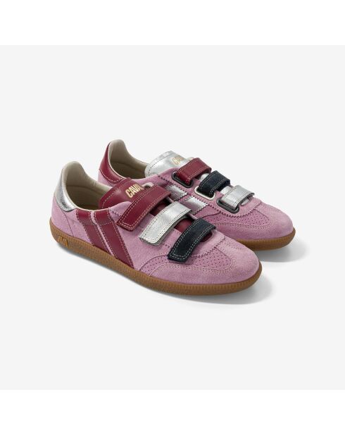Baskets en cuir Pink Metal multicolores