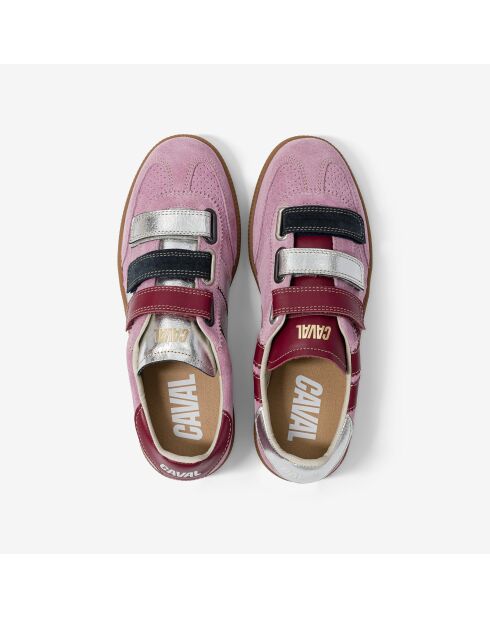 Baskets en cuir Pink Metal multicolores