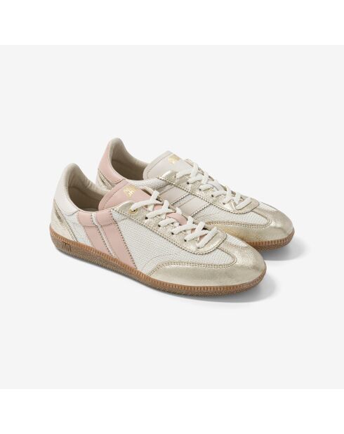 Baskets en cuir Solar Shine blanc/rose