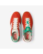Baskets en cuir Red Rush rouge/vert