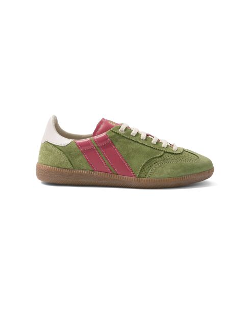 Baskets en cuir Matcha Berry multicolores