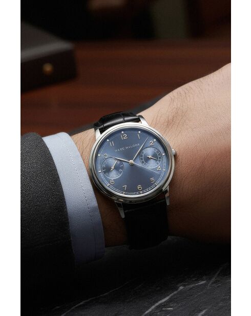 Montre homme analogique en cuir Jarn noire