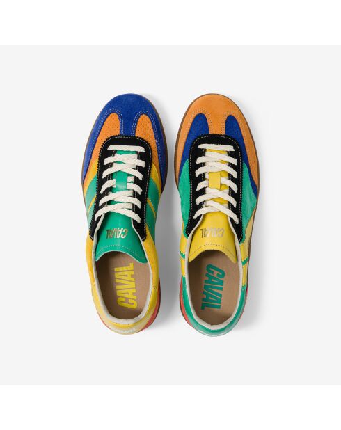 Baskets en cuir Crazy Twist multicolores