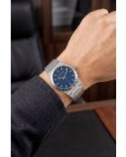 Zilverkleurig Aurelis analoog herenhorloge van roestvrij staal