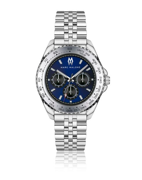 Montre homme analogique en acier inoxydable Hyperion argentée