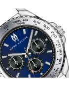 Hyperion zilverkleurig analoog herenhorloge van roestvrij staal