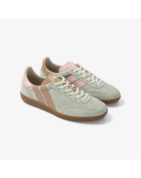 Baskets en cuir Sage Blush rose/vert