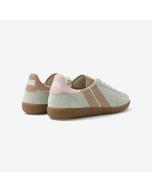 Baskets en cuir Sage Blush rose/vert