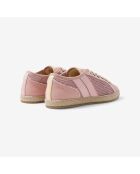 Baskets en cuir Solar Pink roses
