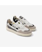 Baskets en cuir Titi et Grosminet blanc/gris