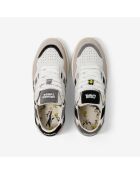 Baskets en cuir Titi et Grosminet blanc/gris