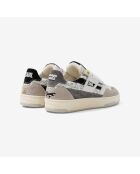 Baskets en cuir Titi et Grosminet blanc/gris
