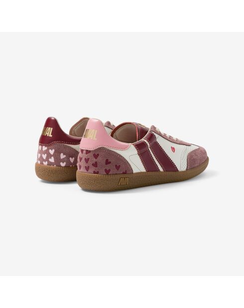 Baskets en cuir Beating Heart rouge/rose
