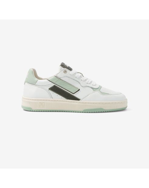 Baskets en cuir Green Twist blanc/vert