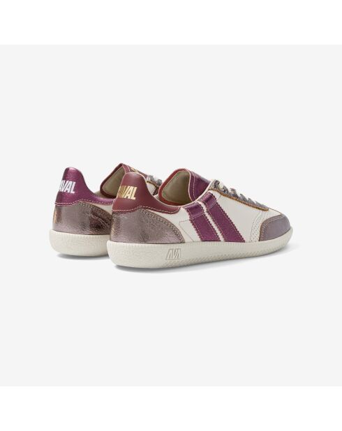 Baskets en cuir Festive Night blanc/violet